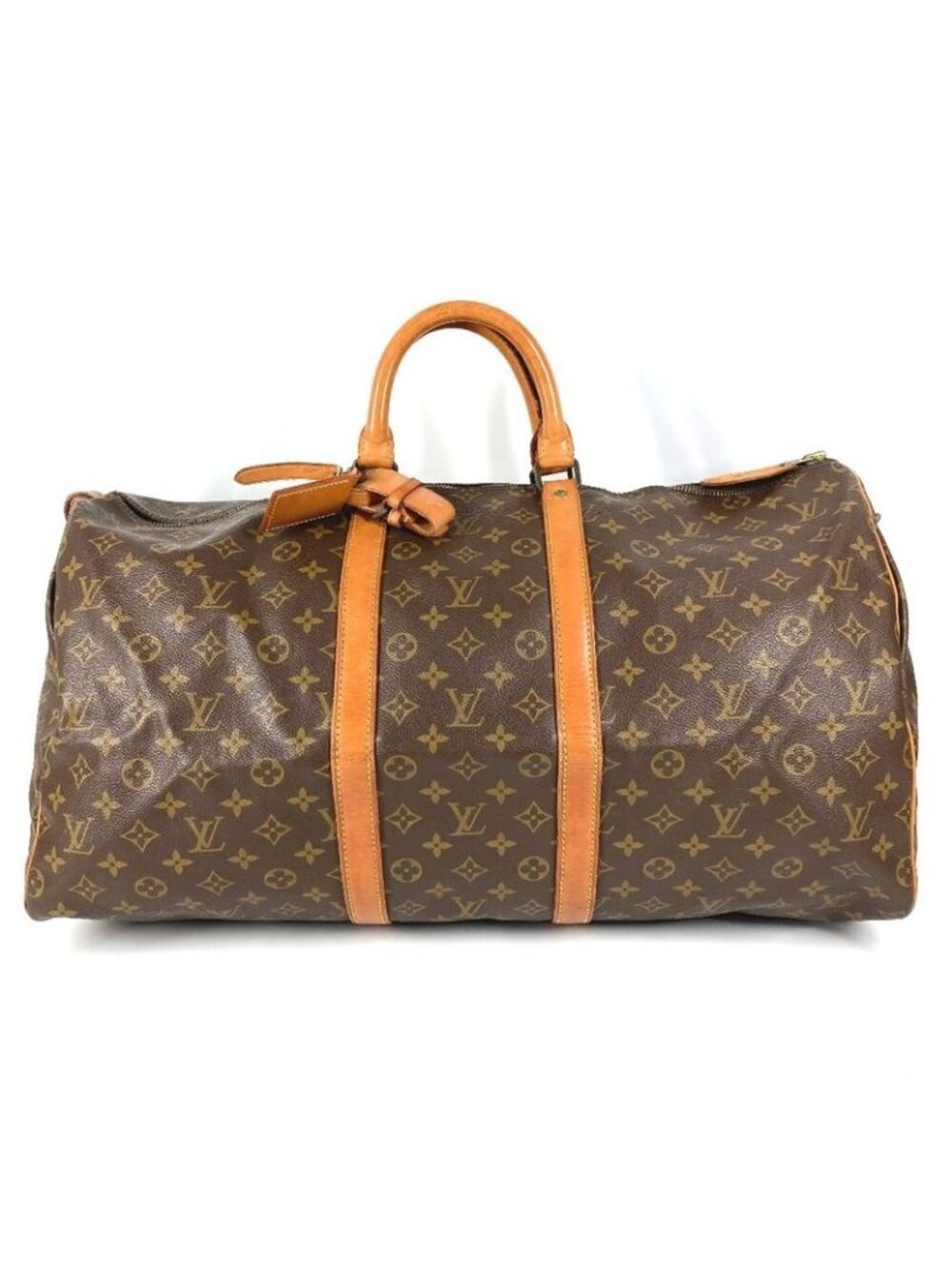 Louis Vuitton Boston Bag Keepall 55 Debeso Monogram Canvas Brown - Picture 1 of 9